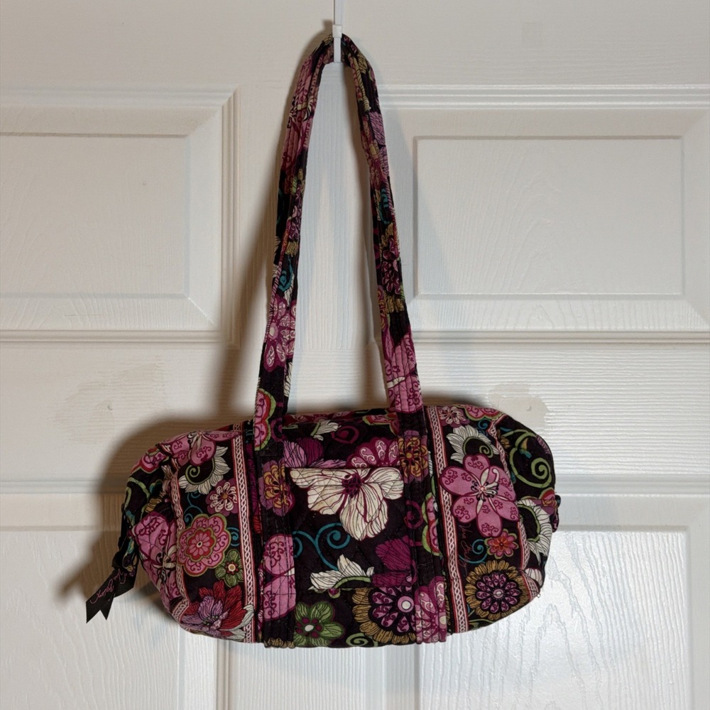 Vera Bradley 100 Handbag Mod Floral Pink Retired Print 2007
